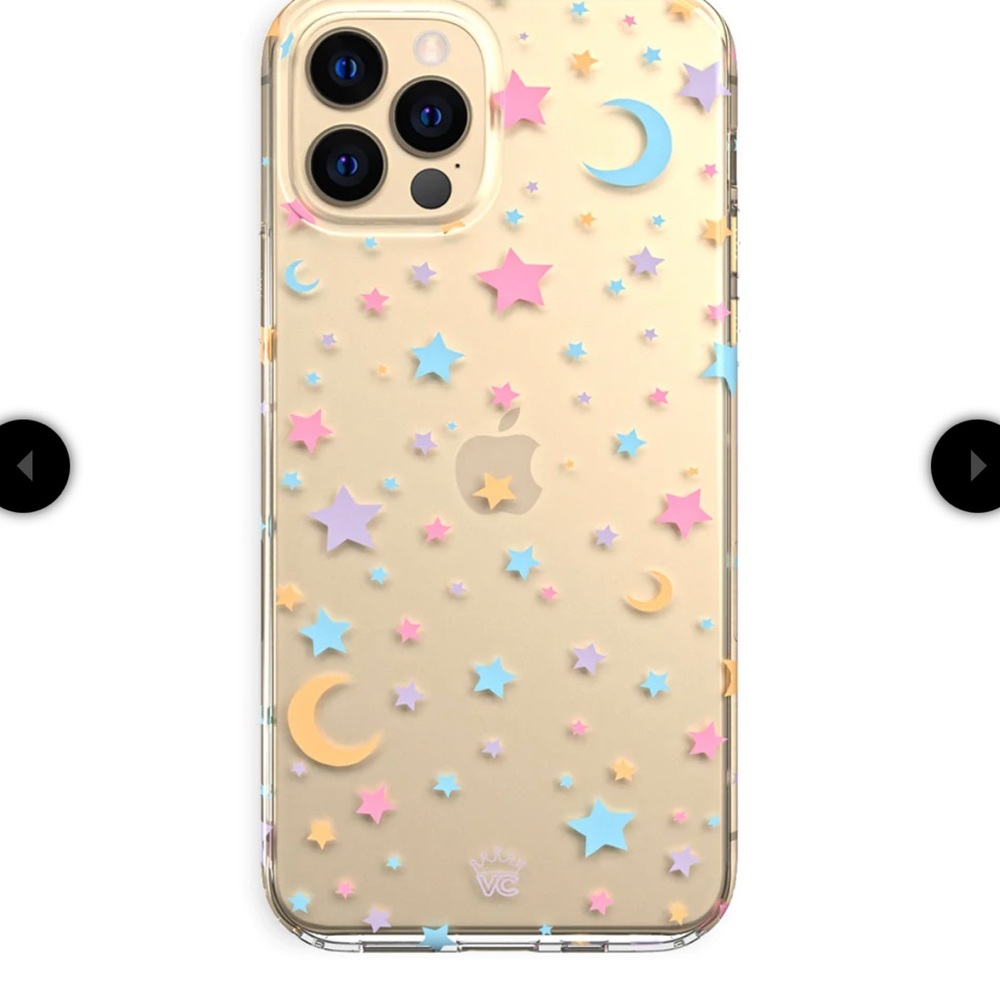 Velvet Caviar iPhone 12 Pro case in Pastel Starry Night Clear